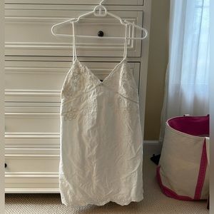 Zara Embroidered Linen Dress